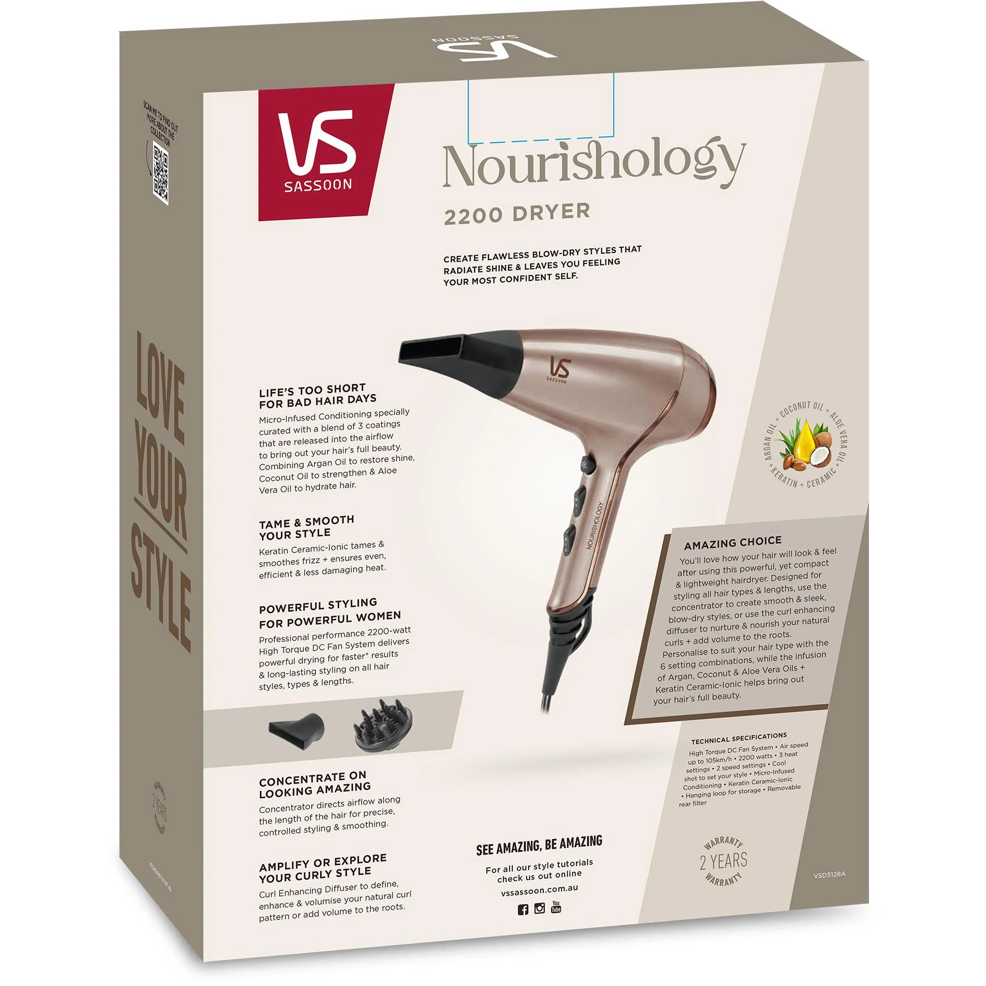 VS Sassoon Nourishology 2200 Dryer - Image 7
