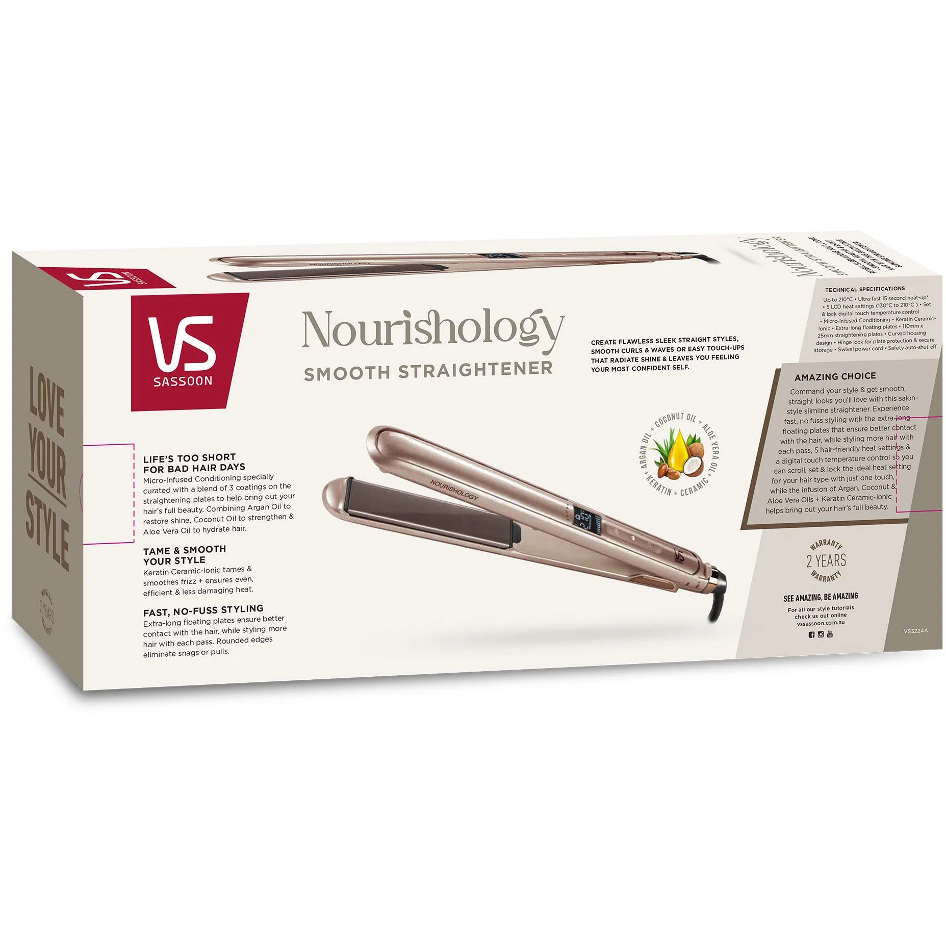 VS Sassoon Nourishology Smooth Straightener - Image 5