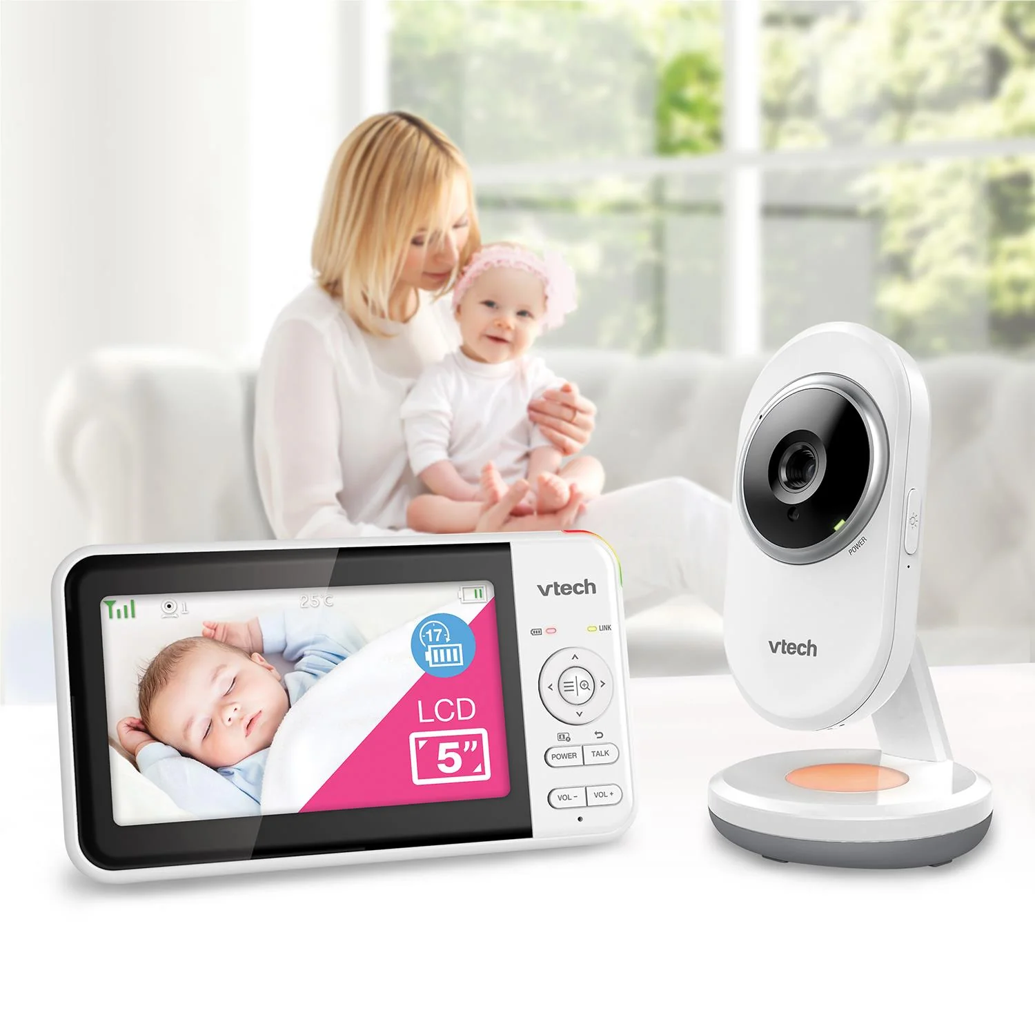 Vtech BM5250N 5" Full Colour Video & Audio Baby Monitor - Image 2