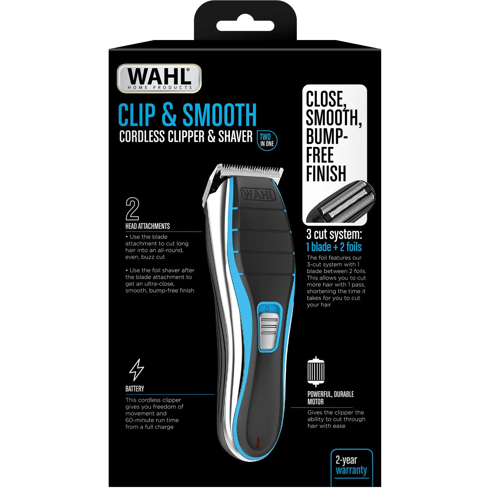 Wahl Clip & Smooth Cordless Clipper & Shaver - Image 7