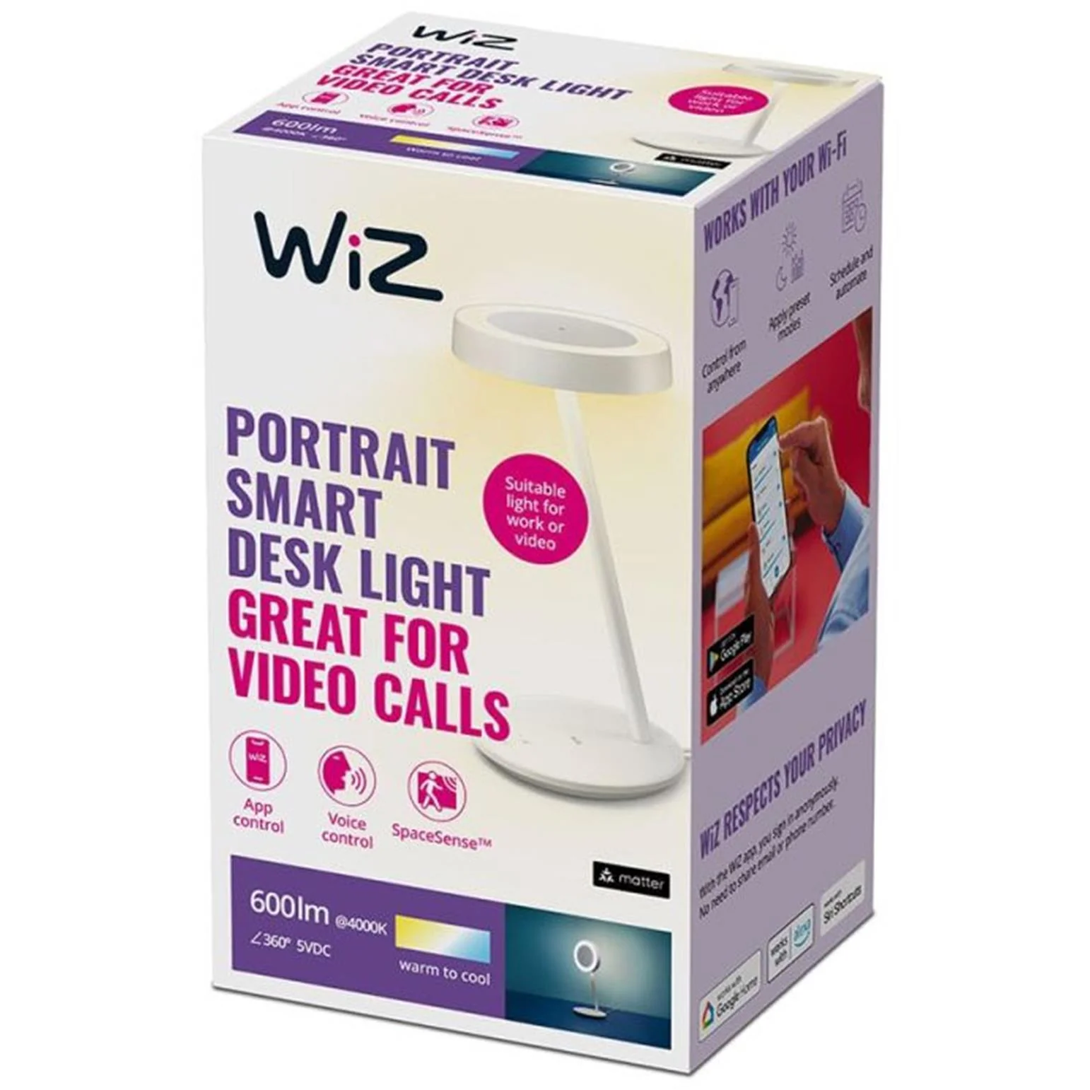 WiZ Wi-Fi Bluetooth Portrait Desk Lamp - Image 6