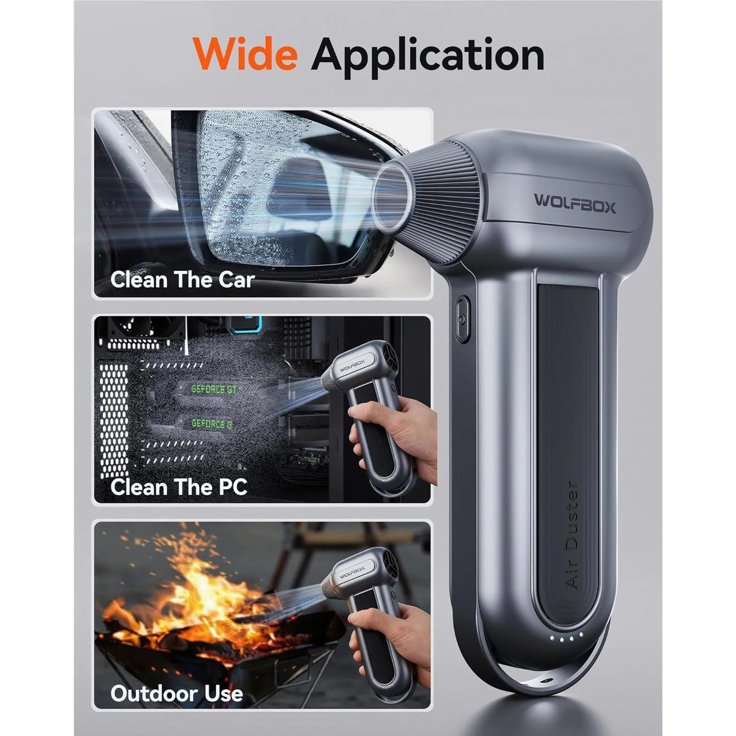 Wolfbox MegaFlow MF100 Compressed Air Duster - Image 5