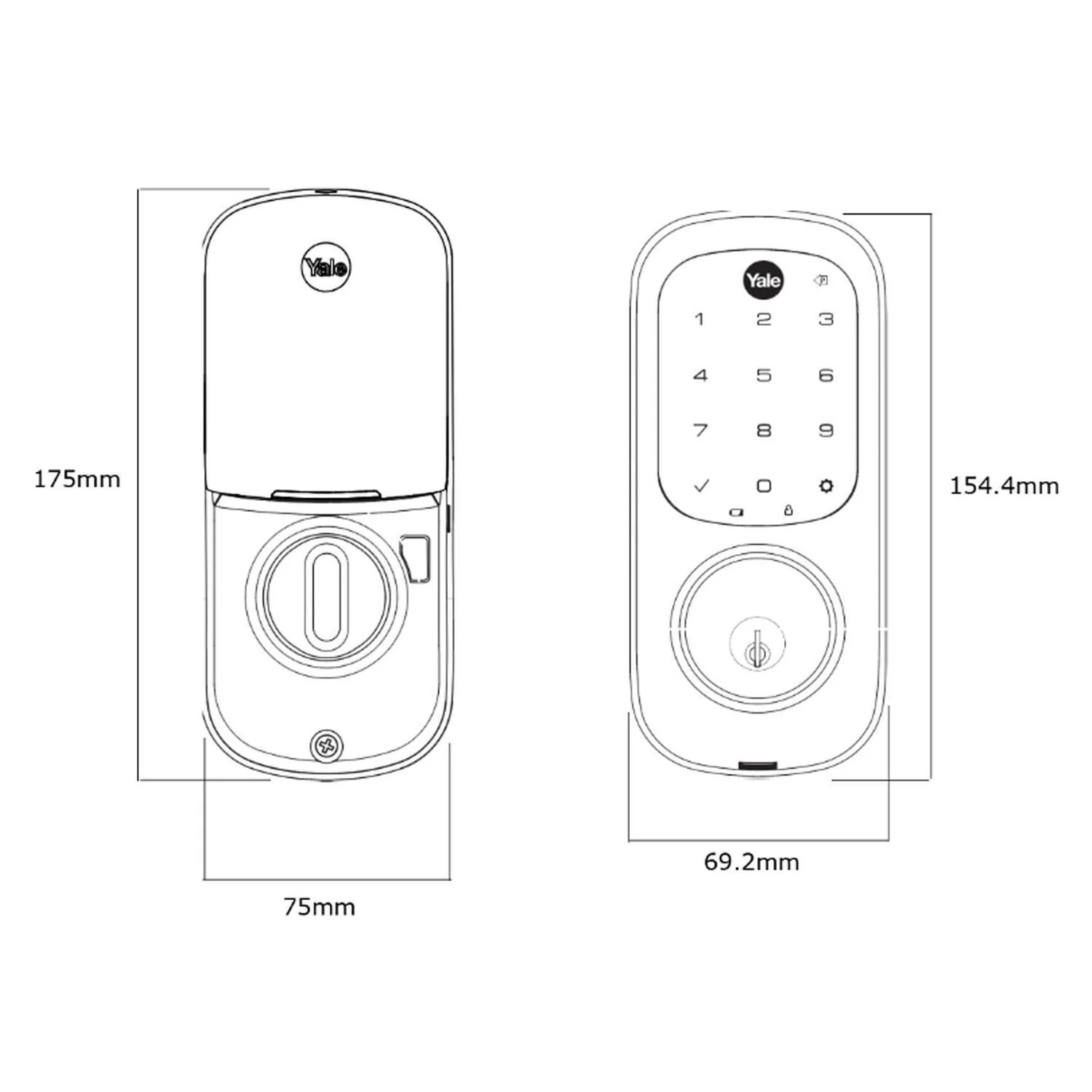 Yale Assure Keyed Digital Deadbolt (Satin Nickel) - Image 6