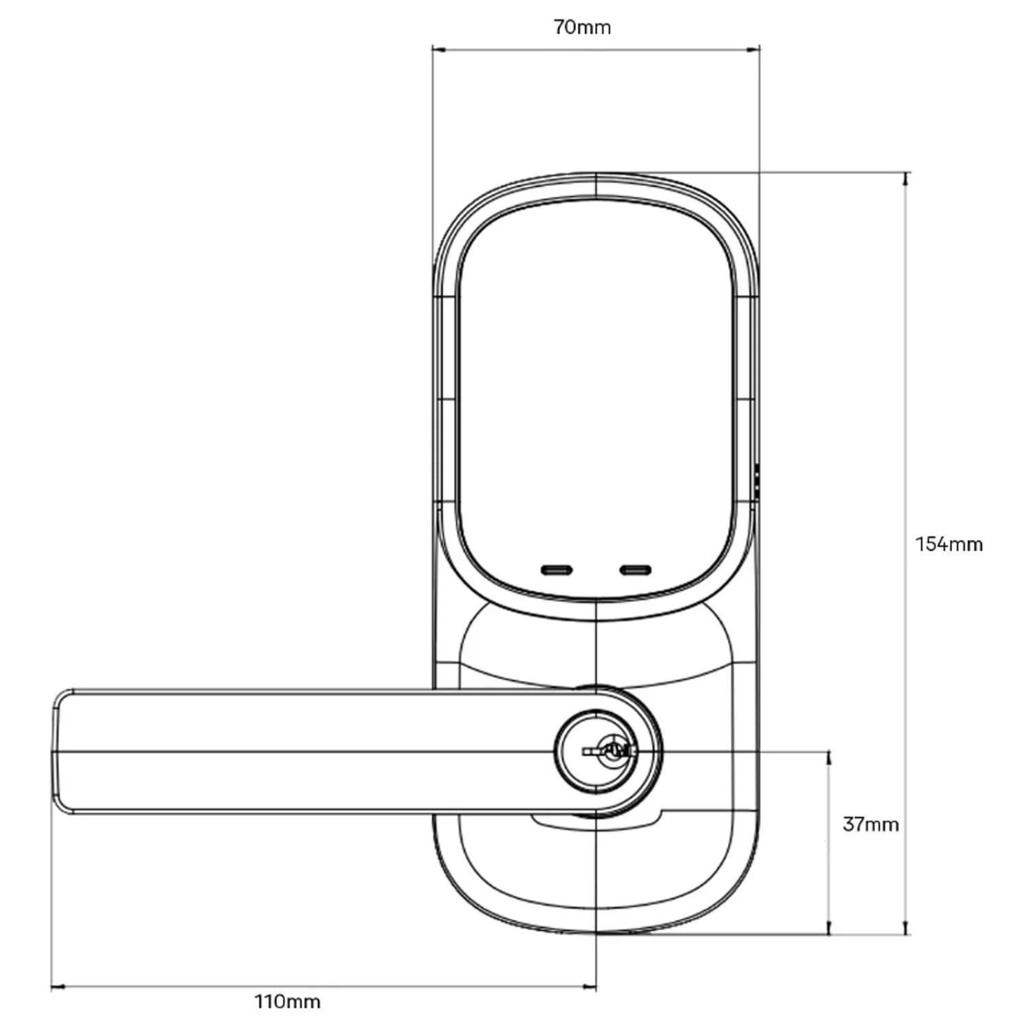 Yale Assure Keyed Digital Lever Keyed Lock (Matte Black) - Image 7