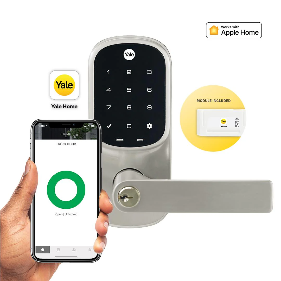 Yale Assure Keyed Digital Lever Keyed Lock (Nickel) - Image 6
