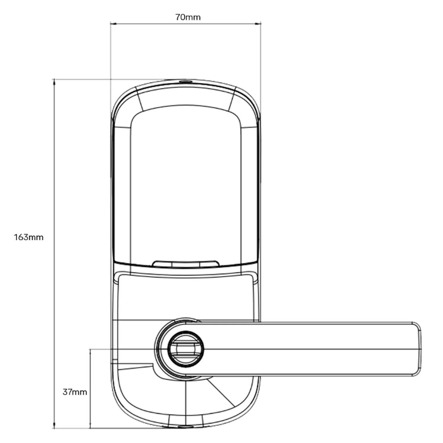 Yale Assure Keyed Digital Lever Keyed Lock (Nickel) - Image 9