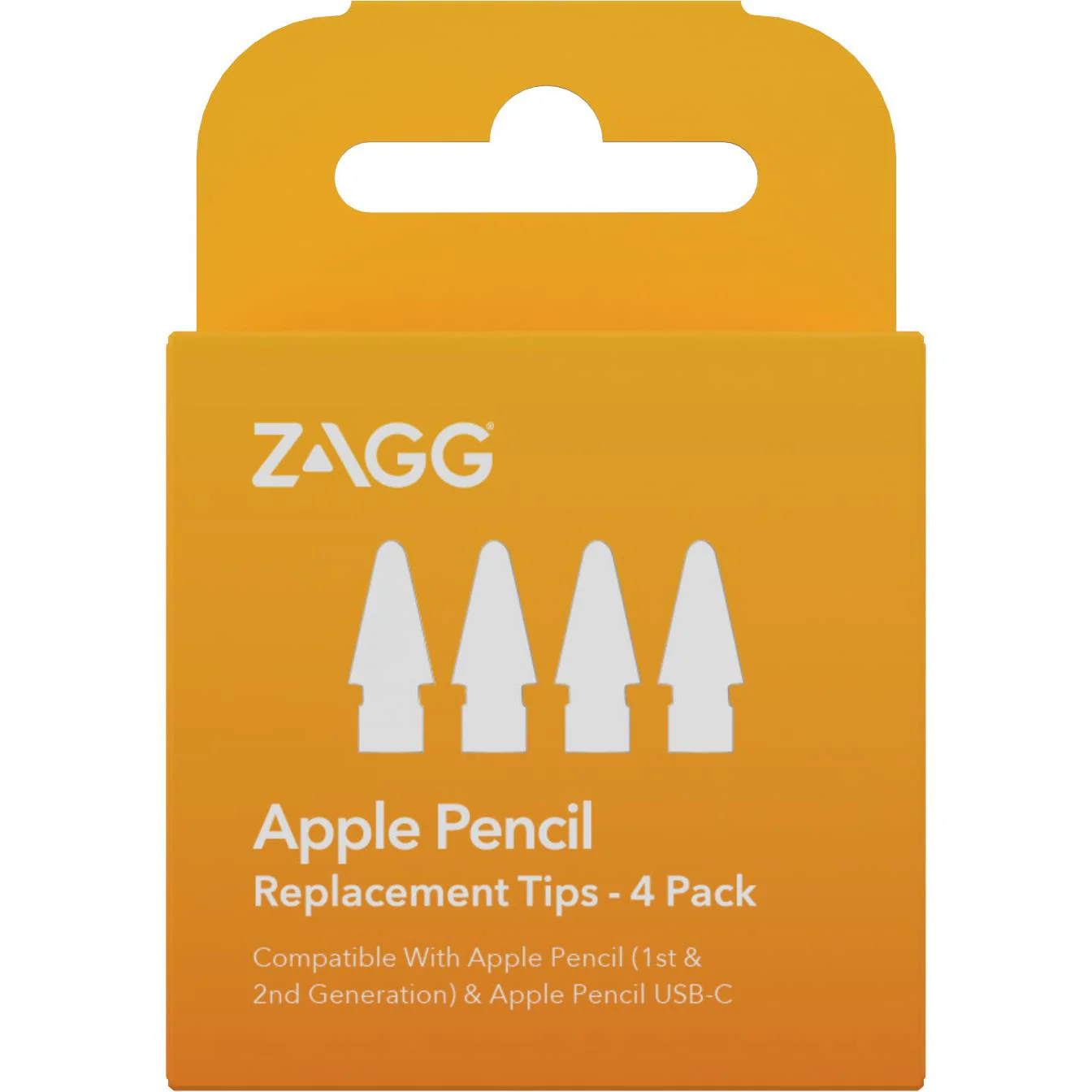 Zagg Apple Pencil Replacement Tips 4 Pack (White) - Image 2