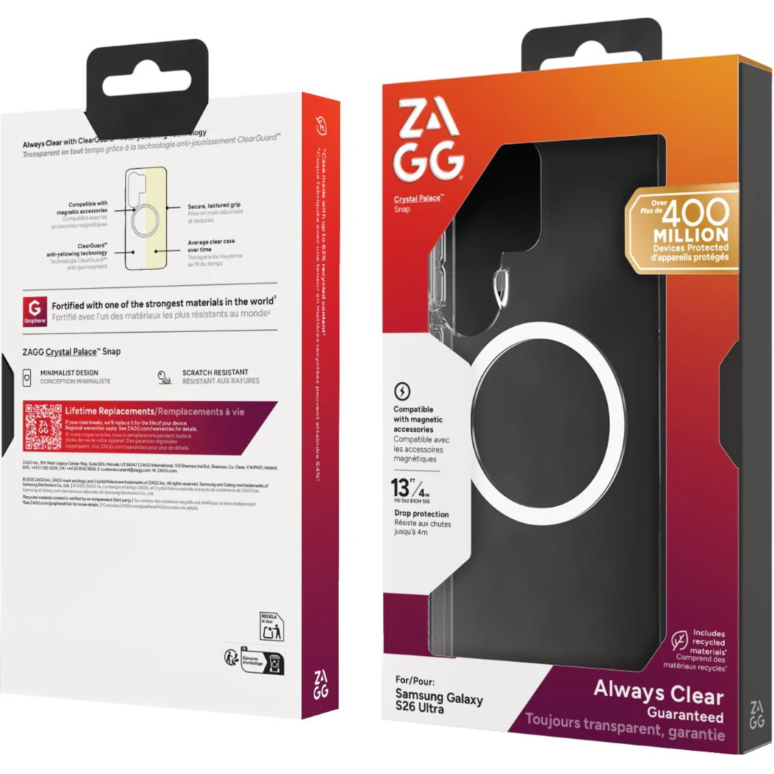 ZAGG Crystal Place Snap Kickstand Case for Samsung Galaxy S26 Ultra (Clear) - Image 2
