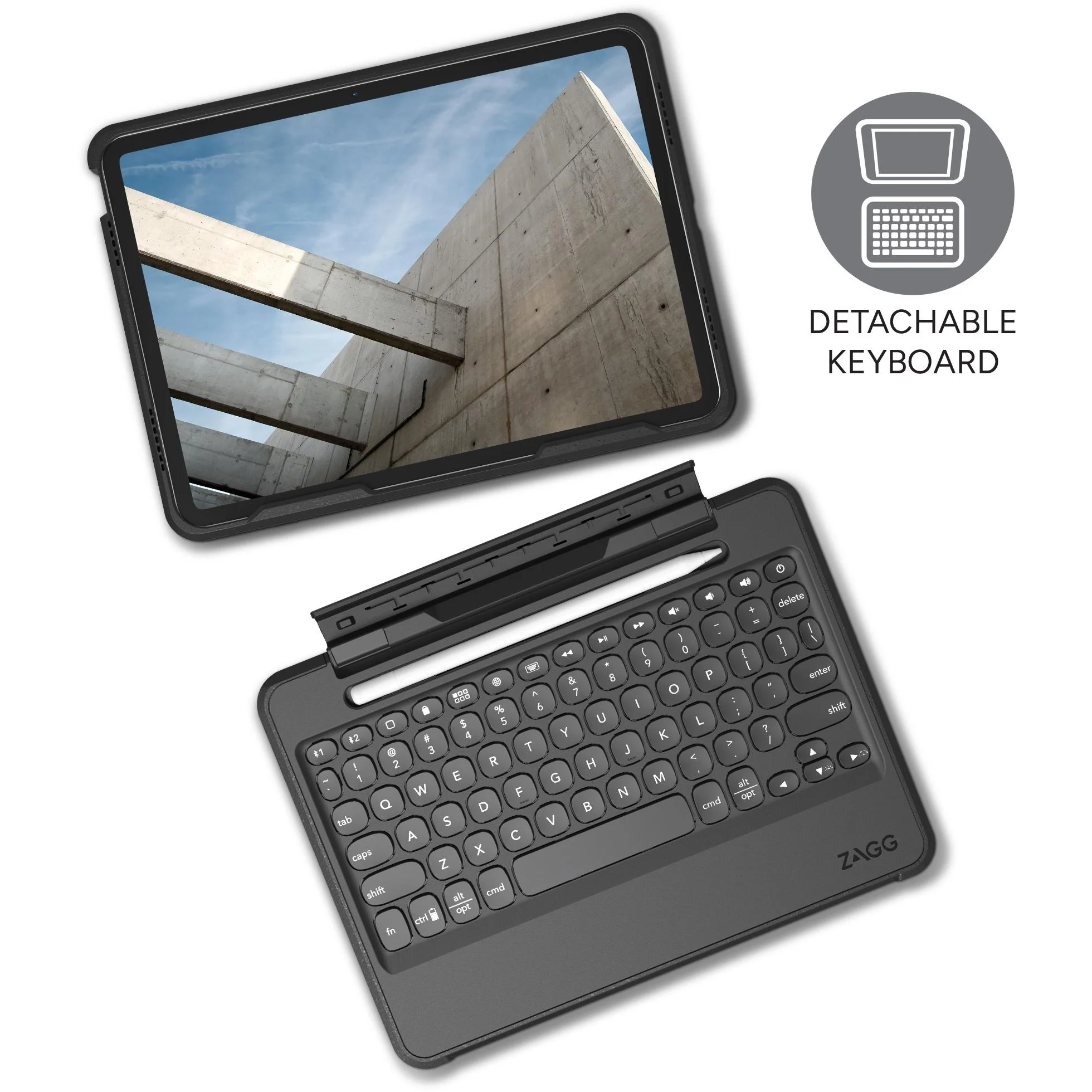 Zagg Rugged Book Keyboard Case for iPad A16 (2025), iPad 10th Gen (10.9" 2022) - Image 4