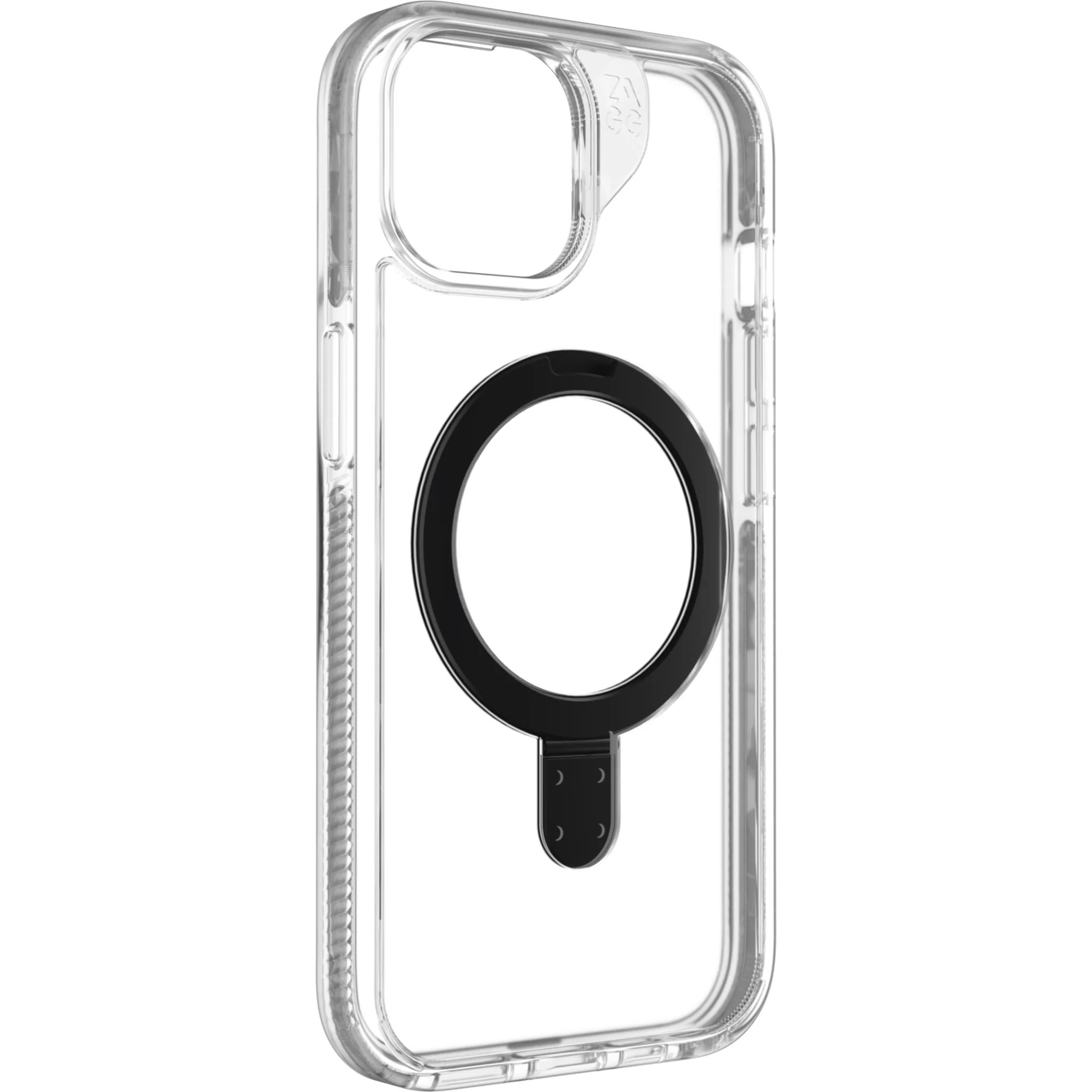 ZAGG Santa Cruz Case with Stand for Apple iPhone 17e/16e/15/14/13 (Clear/Black) - Image 2