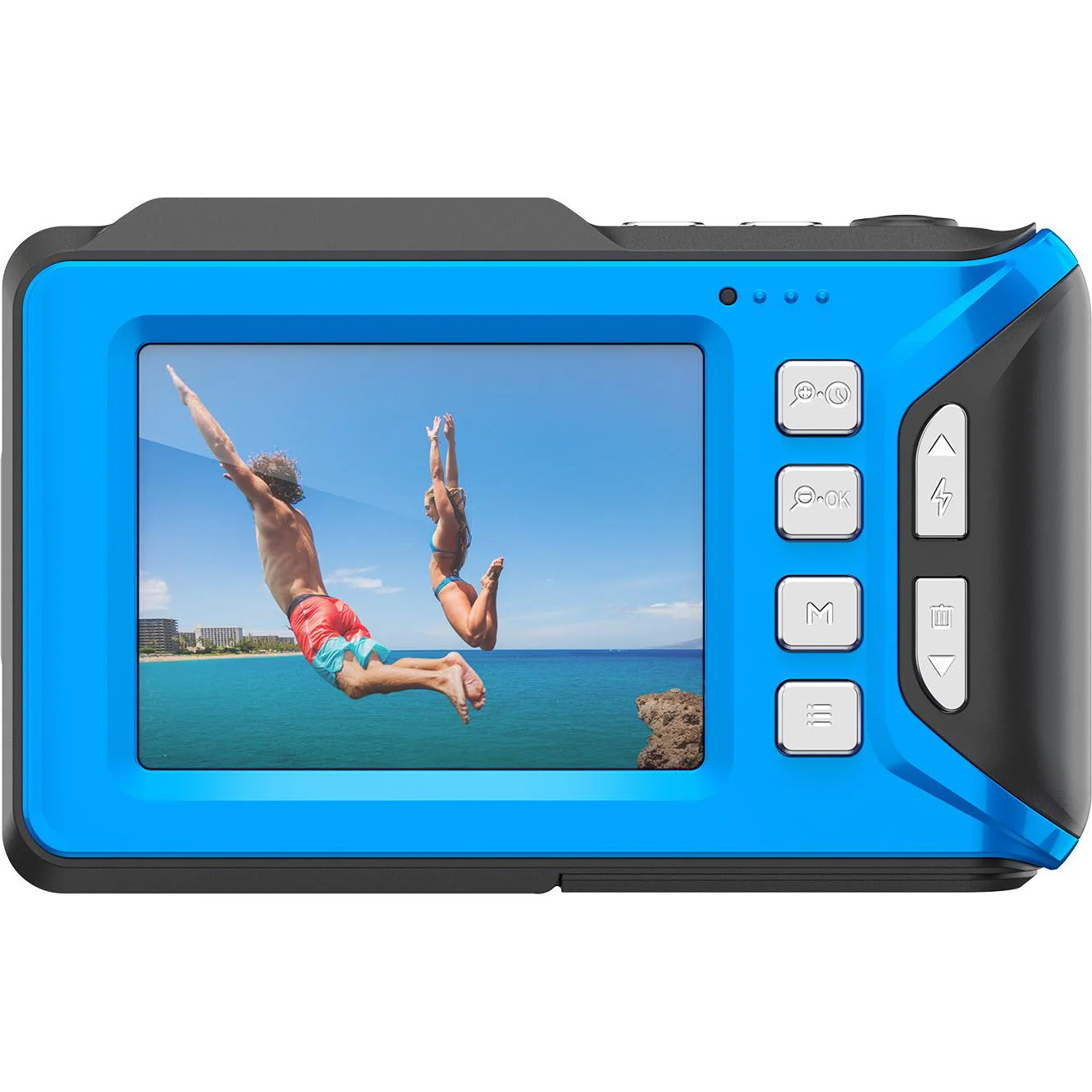 Zero-X DC300 Aqua Waterproof 4K UHD Digital Camera (Blue) - Image 2